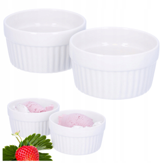 Žiaruvzdorný riad - Okrúhla žiaruvzdorná nádoba Cadro Ramekins 2 x 200 ml na pečenie Cadro 0,2 l